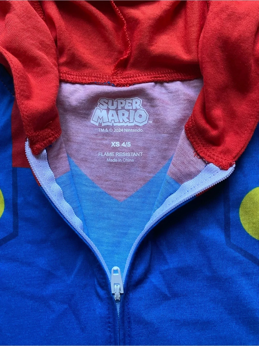 New Halloween Super Mario Hooded Costume (Or Sleepwear per Tag) Kids XS 4/5
